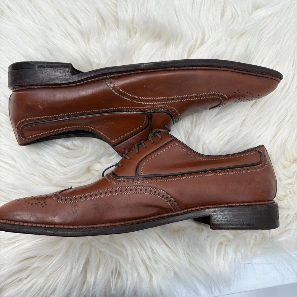 A. Testoni Black Label Oxfords Brogues U.S. Size 10 Made‎ In Italy